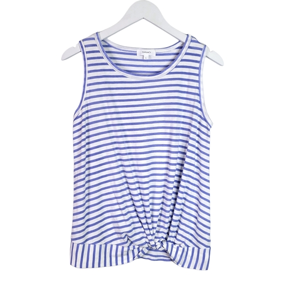 Hailey & Co | Striped Twist Hem Tank Top | Size Large - Picture 3 of 8